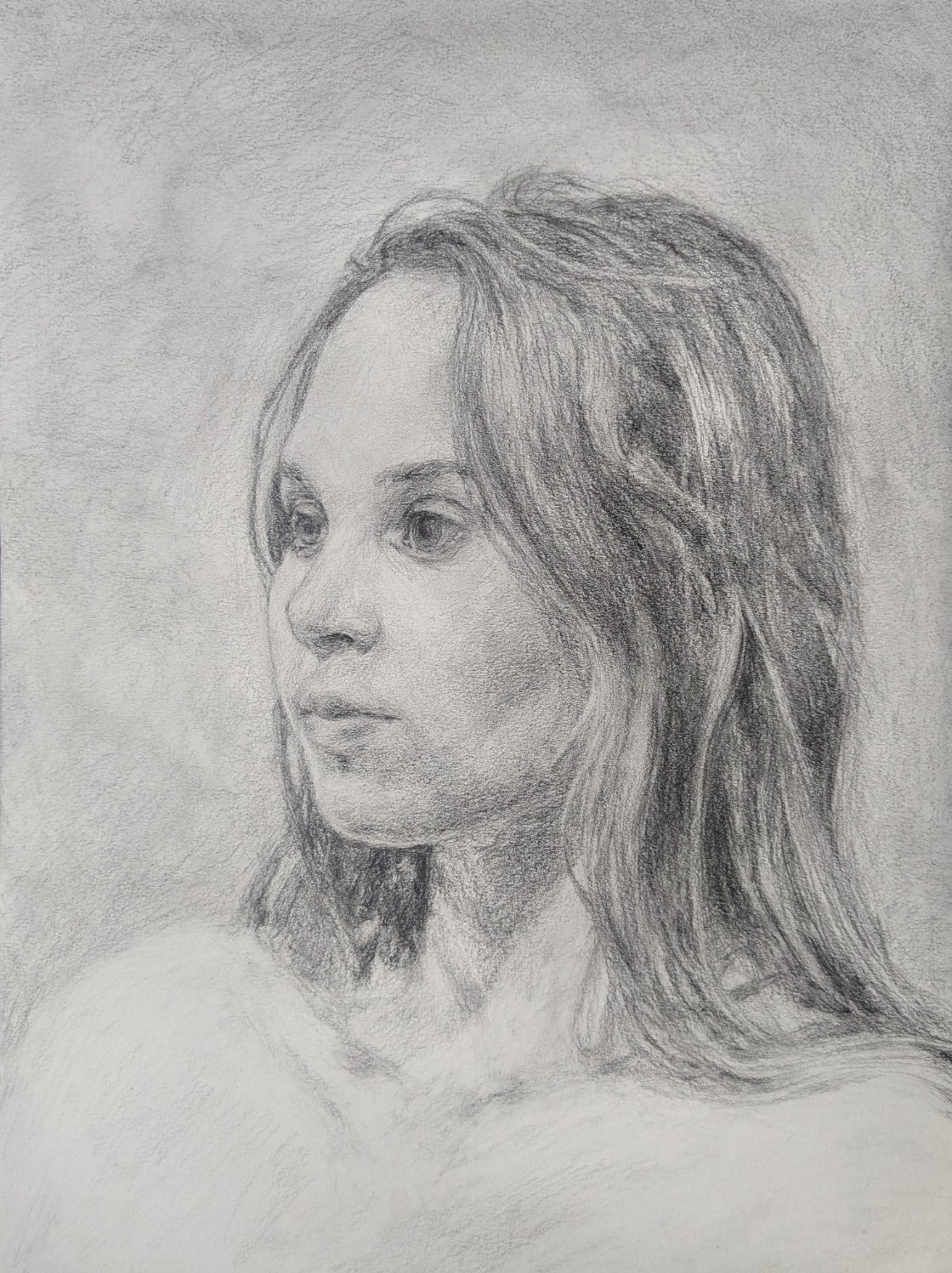 Rachel, pencil on paper, by Mia Savage Kwok