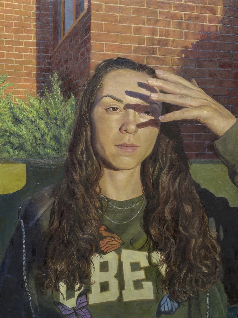 Alicia in San Marcos, oil on wood, by Mia Savage Kwok
